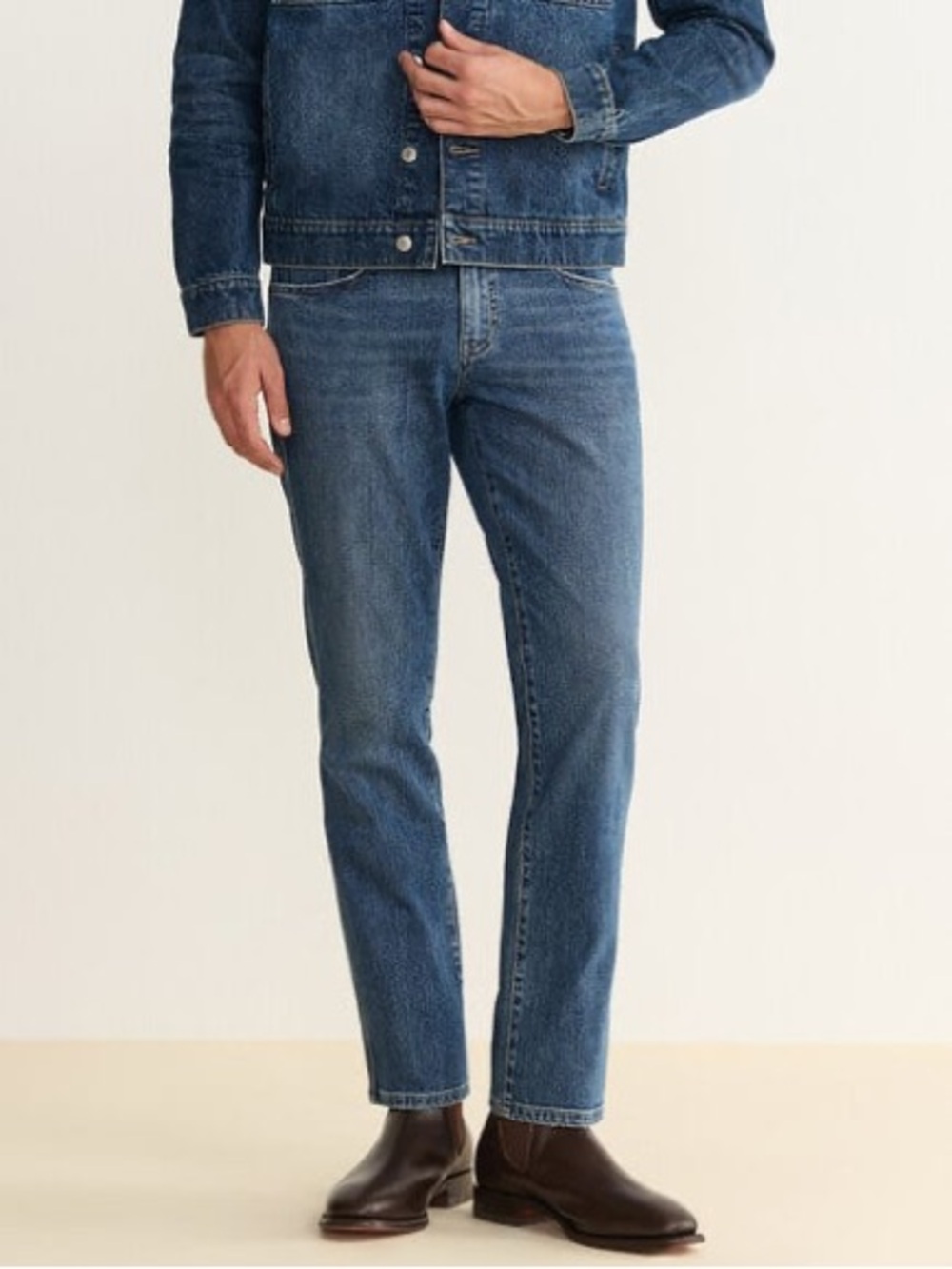 BOOTLEGGER Men's Blue Slim Straight Jeans